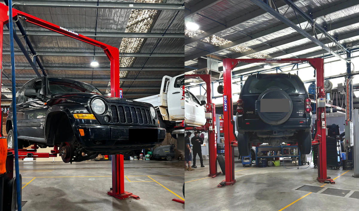 Workshop interior at Paul Tidyman Automotives